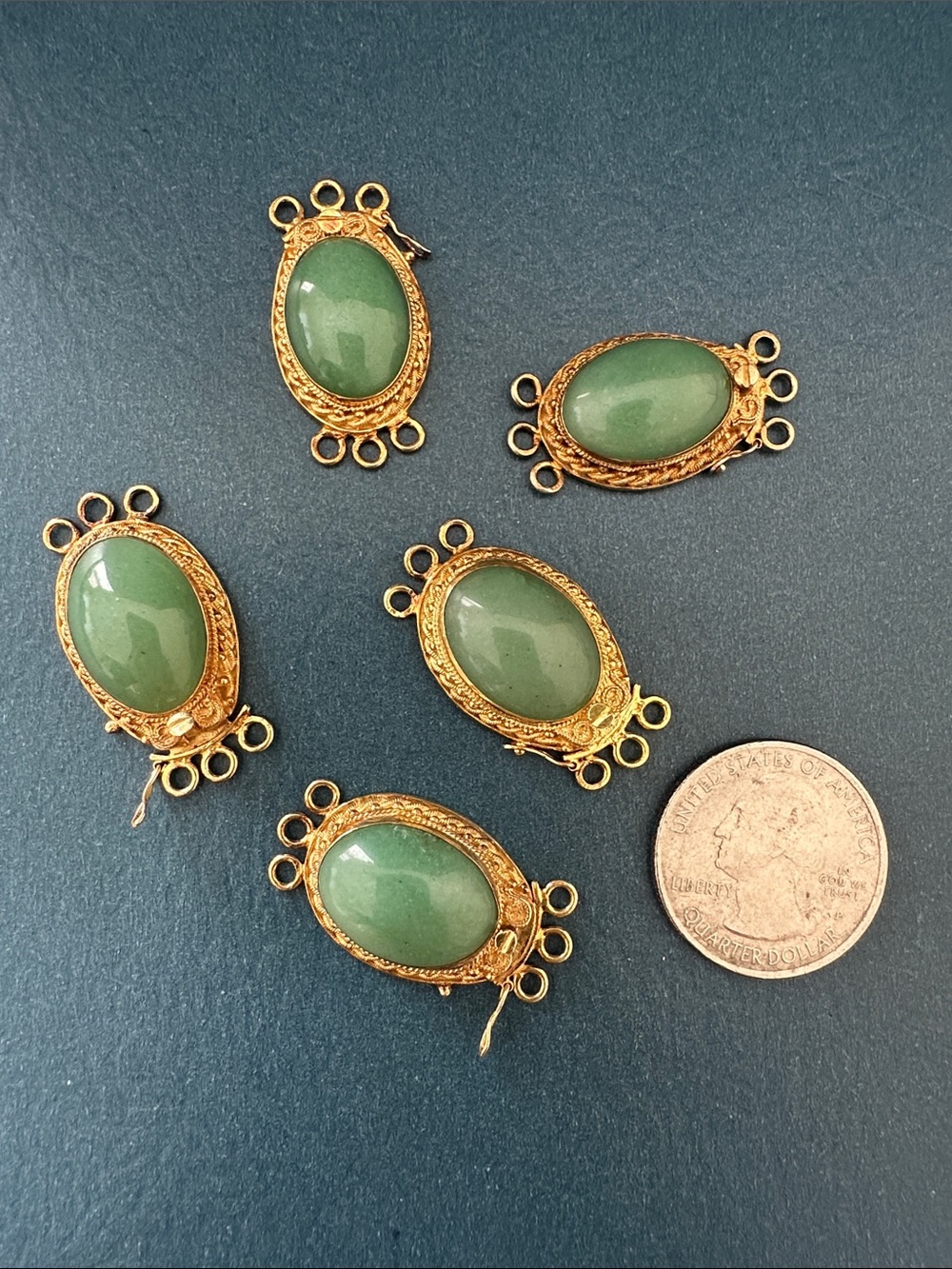 NEW listing 🌺 Vintage LARGE Semi Precious Stone Multi Strand Clasps